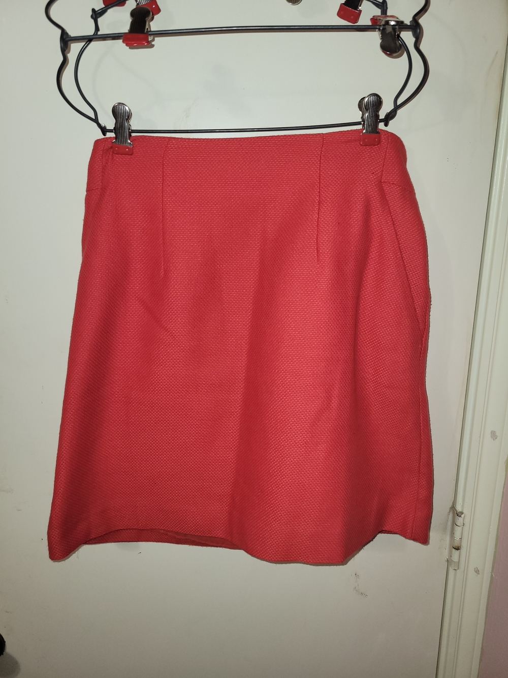 Ann Taylor Coral Textured Pencil Skirt